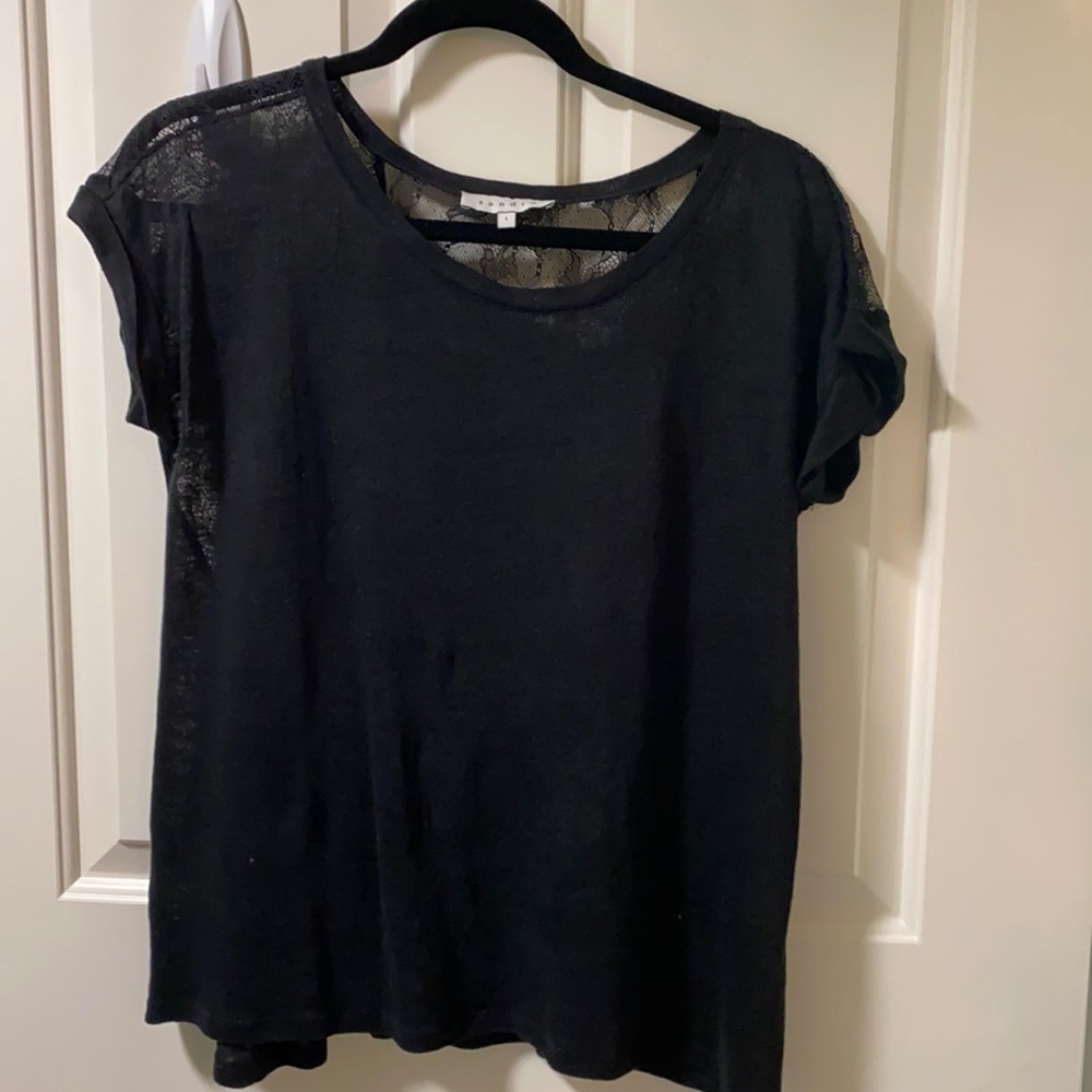 Black lace t shirt